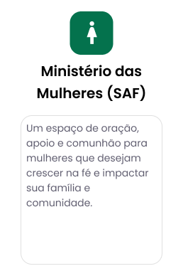Status=Open, Ministério=Mulheres, Sistema=Mobile